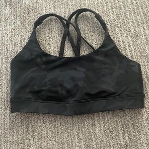 Lululemon Energy Bra - Incognito Camo Multi Grey - Size: 6
